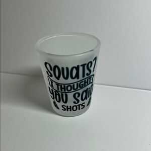 Hand Crafted White and Black Shot Glass